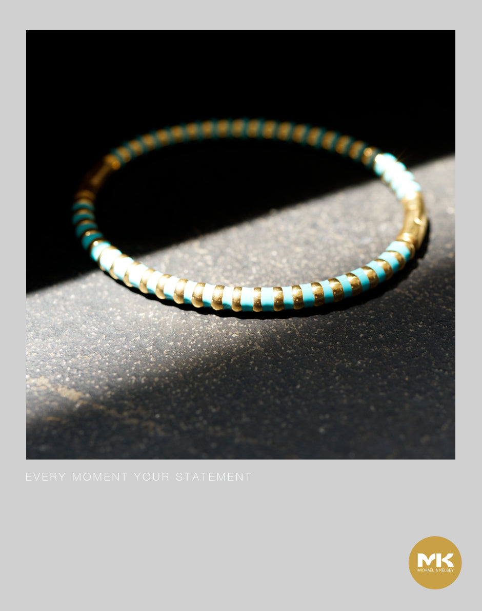 18K鍍金彩釉手環