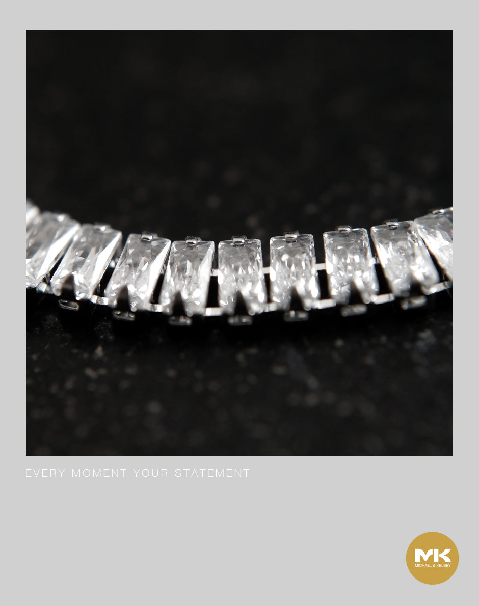 璀璨巴洛克|銀白晶鑽鋯石手鍊