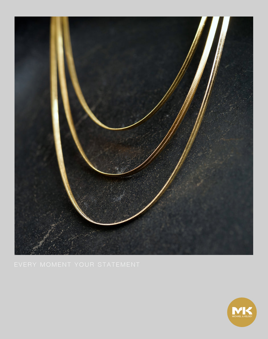 璀璨巴洛克|三環疊片式金項鍊