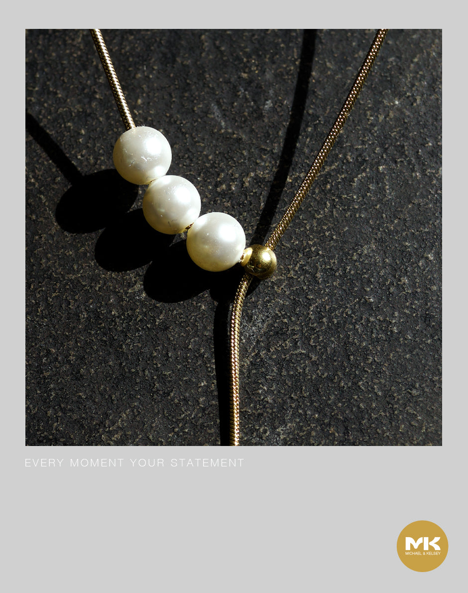 璀璨巴洛克|色珍珠串吊墜項鍊