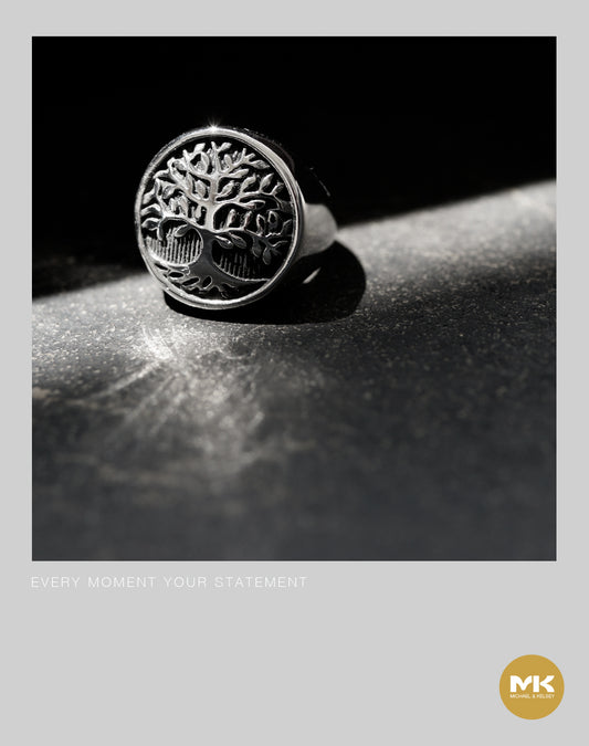 生命之樹鈦鋼戒指