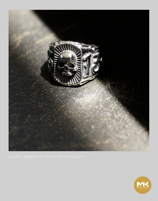 歌德式風骷髏戒指