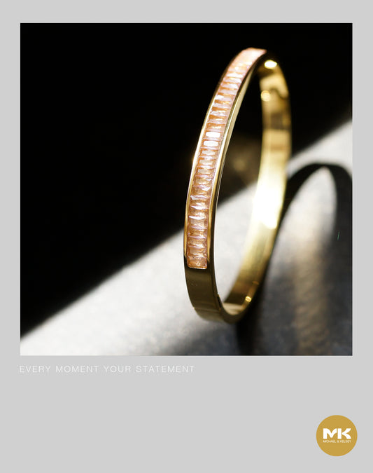 18K鍍金粉鋯石手環