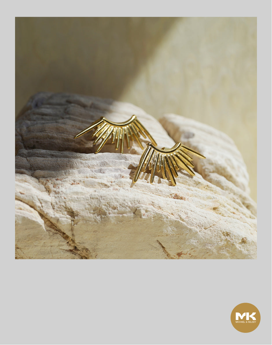 18K鍍金艷陽耳環（金）