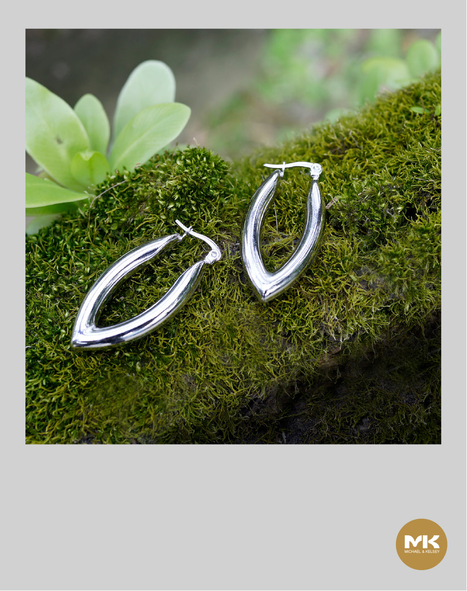 法式輕奢眼睛型耳環（銀）