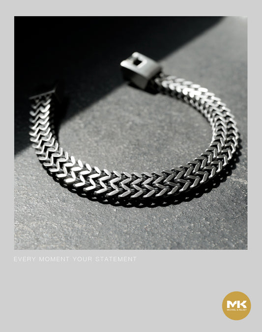 暗黑歌德｜復古色鈦鋼手鍊