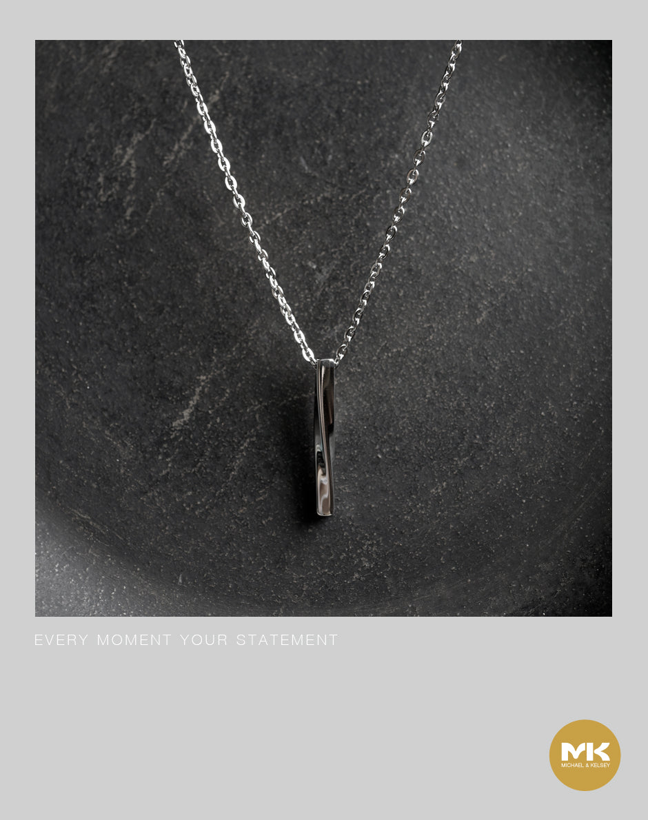 淬煉大地｜扭轉立方體鈦鋼項鍊