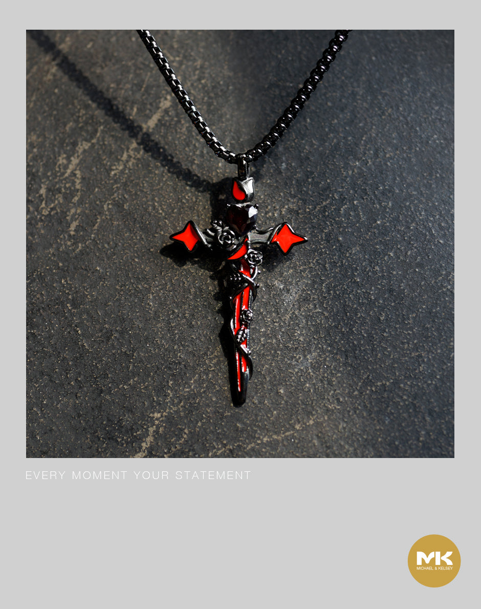 暗黑歌德｜黑色十字架項鍊