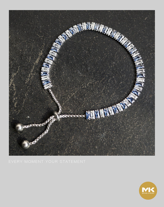 璀璨巴洛克｜藍銀晶鑽鋯石手鍊