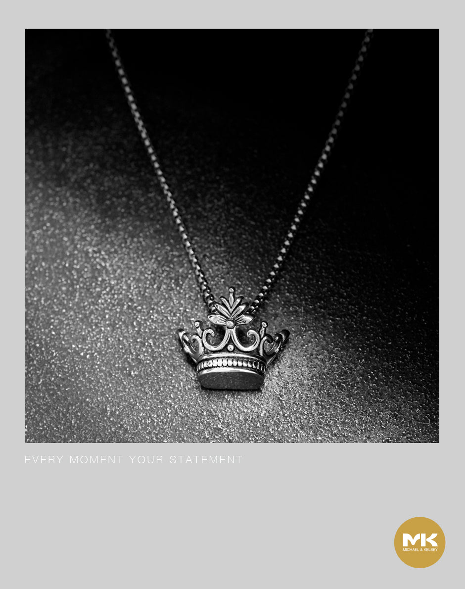 璀璨巴洛克｜銀色皇冠頂鍊