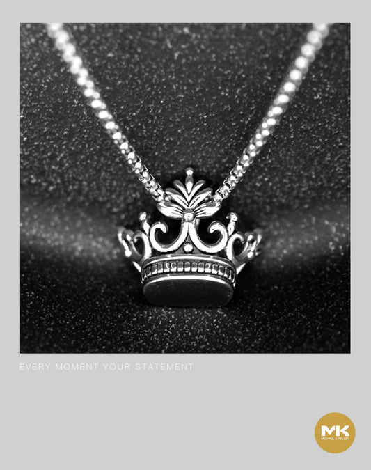 璀璨巴洛克｜銀色皇冠頂鍊