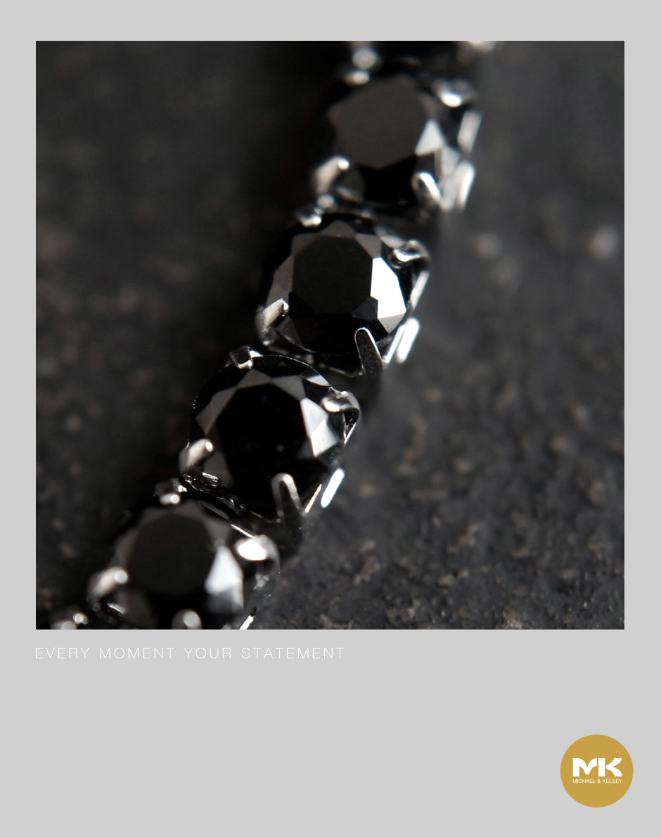 璀璨巴洛克｜黑晶鑽立方體鋯石手鍊