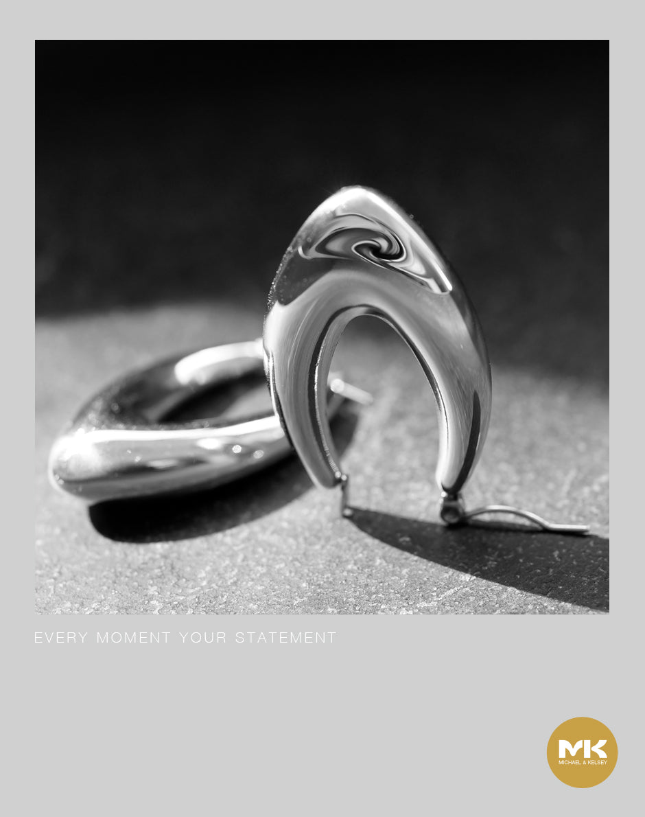 法式輕奢眼睛型耳環（銀）