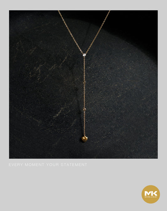 璀璨巴洛克｜心型吊墜鋯石項鍊