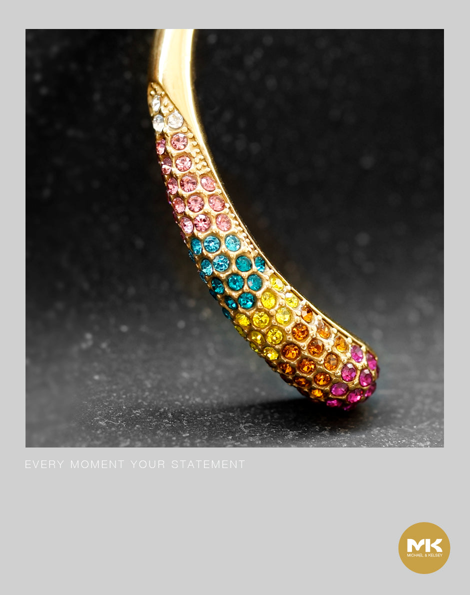 水滴型鑲鑽手環（多彩/白）