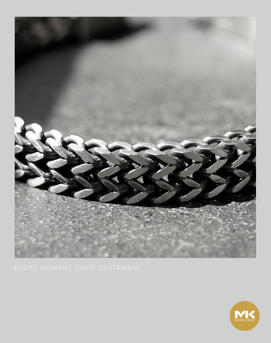 暗黑歌德｜復古色鈦鋼手鍊