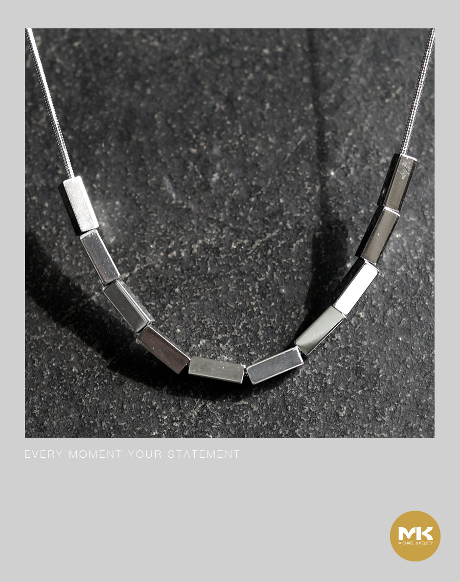 璀璨巴洛克｜18K鍍金長方塊項鍊（雙鍊）