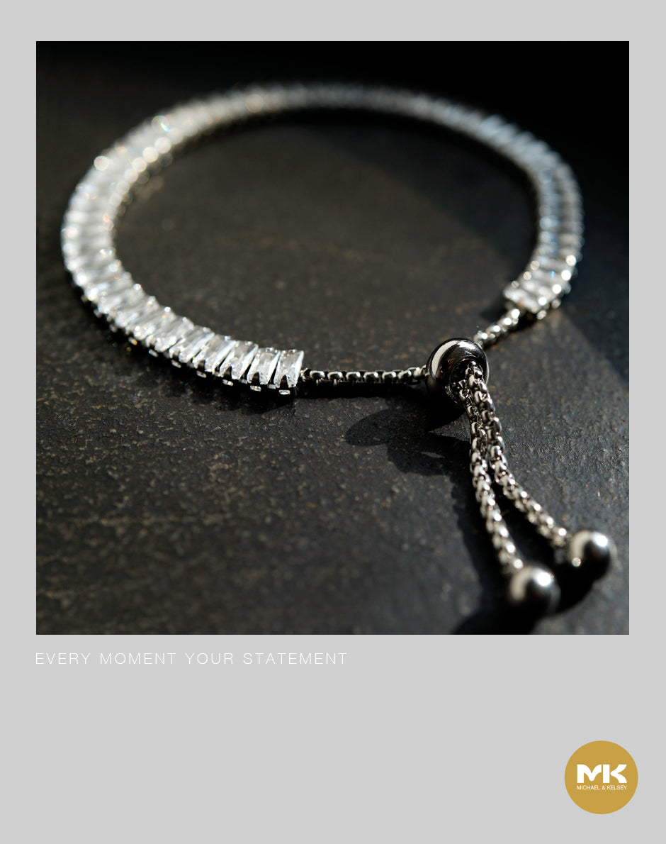 璀璨巴洛克｜銀白晶鑽鋯石手鍊