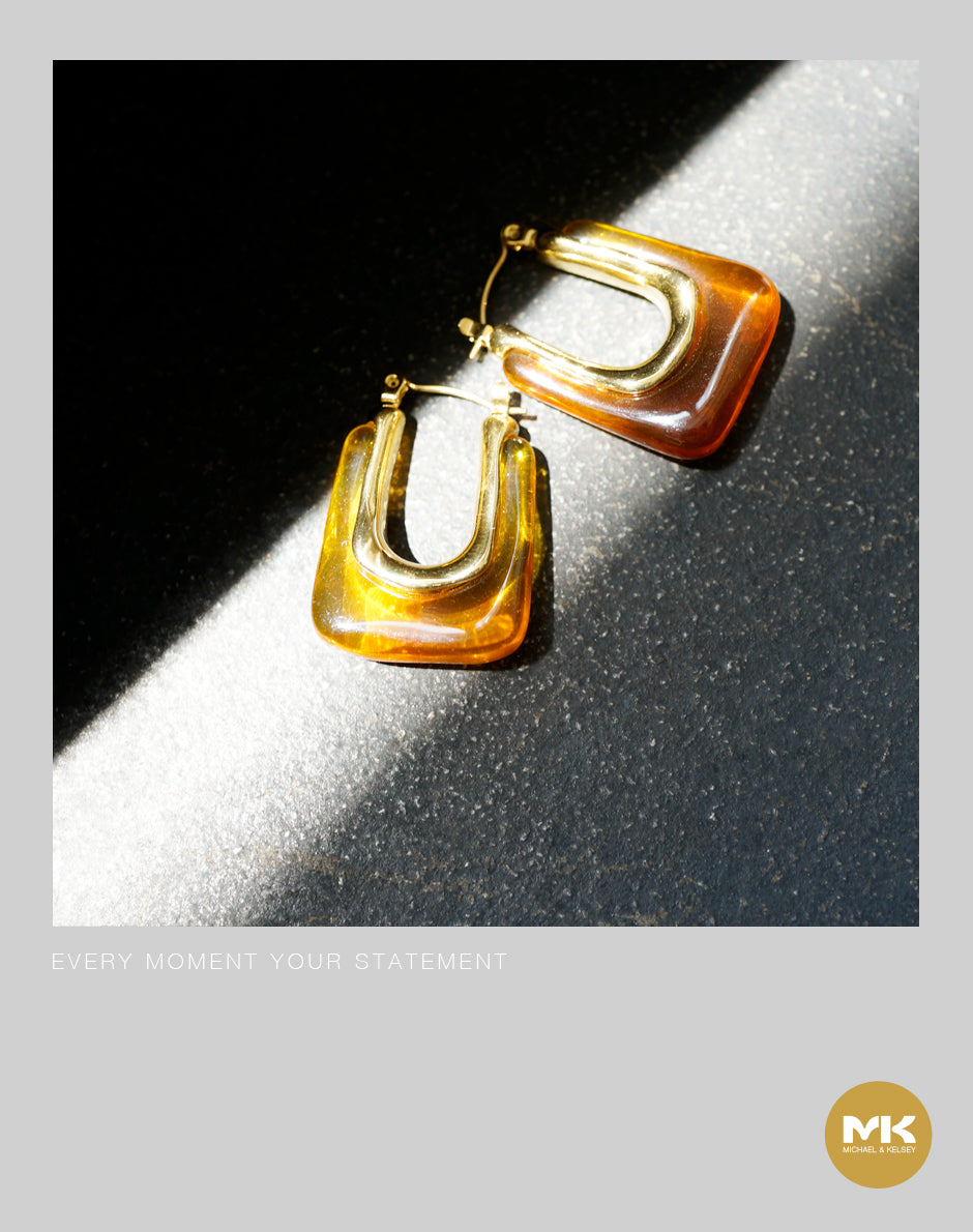 古橘綠復古水滴型耳環